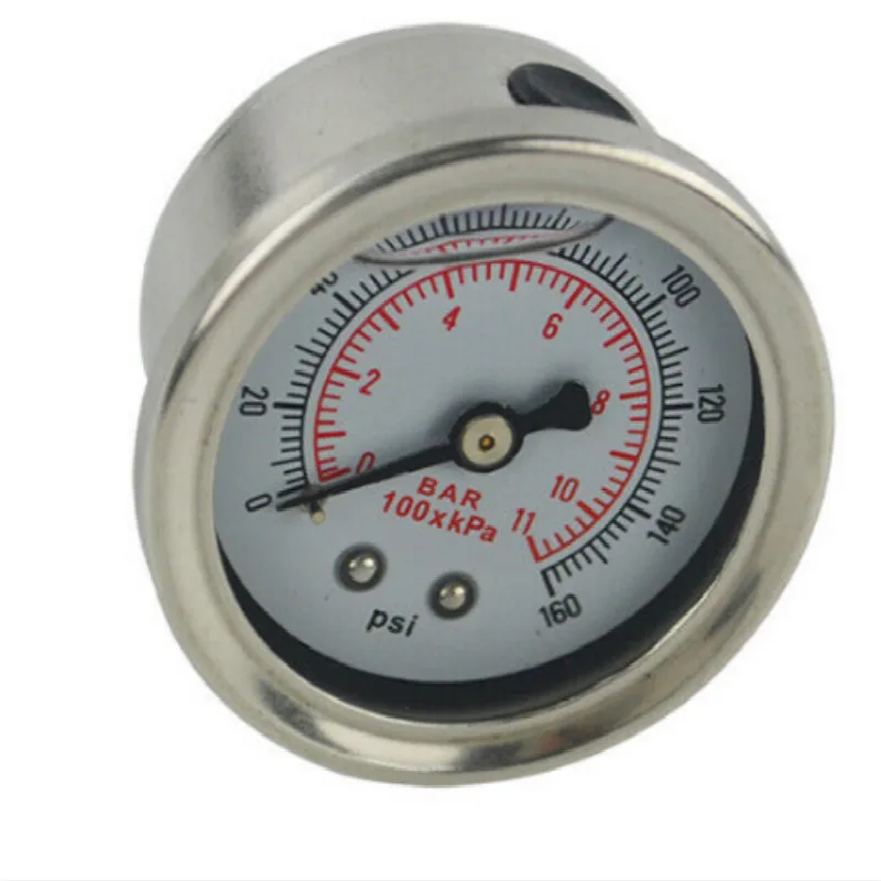 Маленький манометр для масла 0 160 psi универсальный 1/8 NPT и топлива жидкий