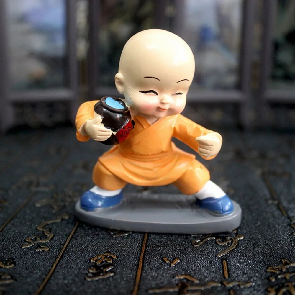 Car Decoration Resin Crafts Gifts Drunken Fist Small Monk Ornaments Home Decoration Car Doll Doll Car Accessories