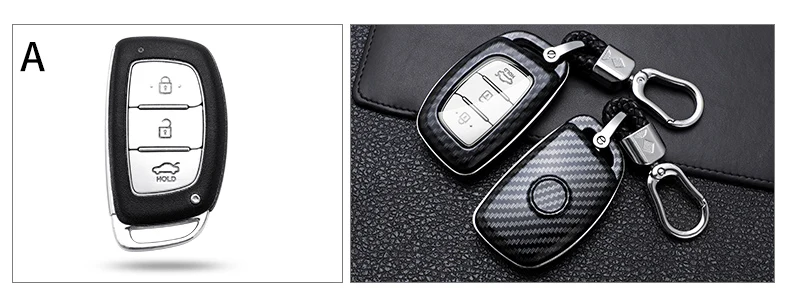 Carbon Fiber Car Smart Key Cover Case For Hyundai iX20 i30 i40 ix35 ix25 Tucson Verna Sonata Protect Button Shell Accessories - H21244285d98d497f8956e6429e55b9d7R