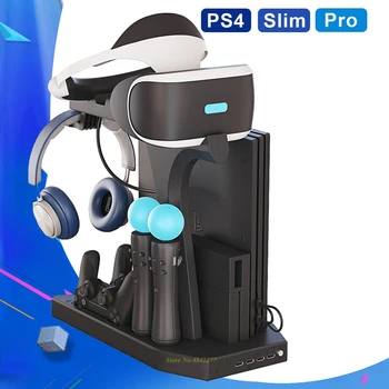 

PS4 Pro Slim Controller Charger Display Base Fan Vertical Stand,Cooling Cooler For PS4 VR Playstation 4 Pro Slim PSVR Showcase