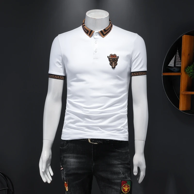 Мужская дышащая рубашка поло с коротким рукавом размеры до 5XL|Поло| |