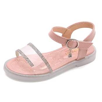 

Fashion New Princess Transparent Children Summer Girls Sandals Little Girls Children Beach Shoes Size3 4 5 6 7 8 9 10 11 12Years
