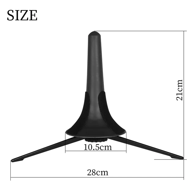 Supporto Pieghevole Per Tromba - Treppiede Portatile Con Cuscinetti Protettivi, Nero - Foto 6