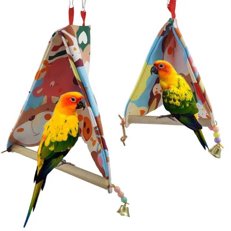 Теплый домик для птиц кровати подставка попугая Cockatiel клетка птицы качели