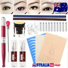 Набор татуировок Перманентный макияж набор для бровей 3D практика кожа чернила кольцо чашка ручка-держатель игл набор красоты Набор начинающих инструменты для начинающих