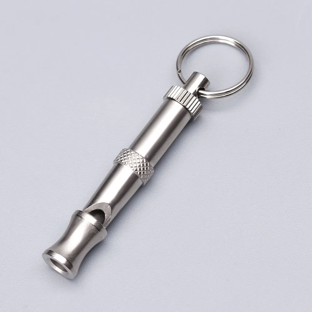 1pcs Pet Training Adjustable Ultrasonic Sound whistle keychain Dog Whistle Make Dog Stop Barking Whistles