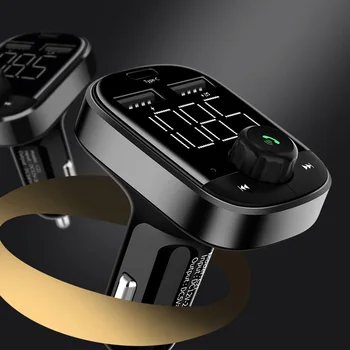 

Car Charger Handsfree Bluetooth 4.2 Wireless LCD TF Card MP3 Player USB Type-C Vehicle Accessories