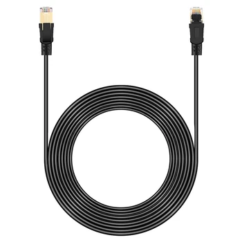 

Cat8 Ethernet Cable 40Gbps Super Speed Rj45 Network Cable Gold Plated Connector for Router Modem Cat8 Lan Cable 20M