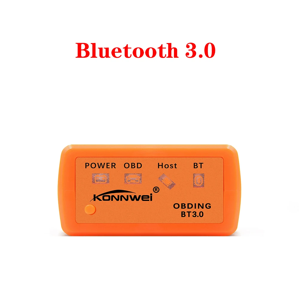 Новое поступление KONNWEI KW902 ELM327 Wi-Fi/Bluetooth 3,0 OBD2 CAN-BUS диагностический инструмент блока развертки автомобиля с PIC 18F25K80 для Android/IOS - Цвет: BT3.0 ORANGE