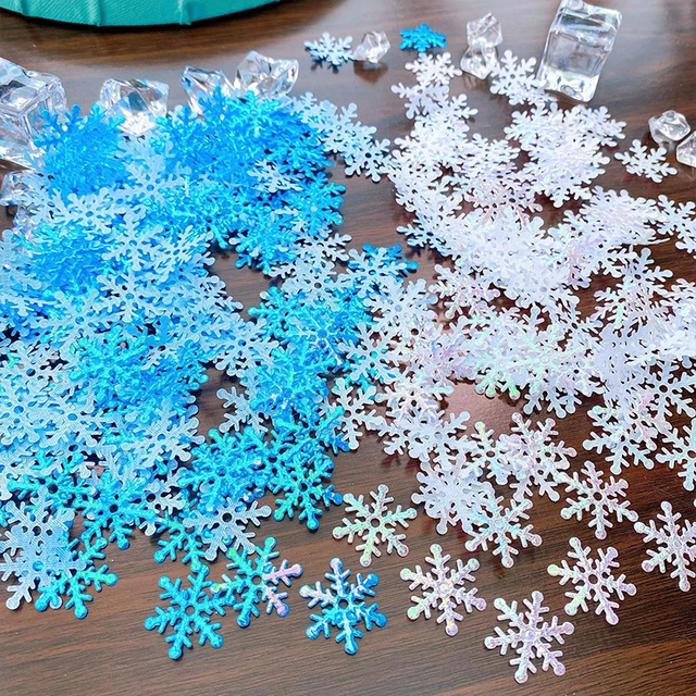 300Pcs Snowflake Scatter Christmas Table Party Decorations