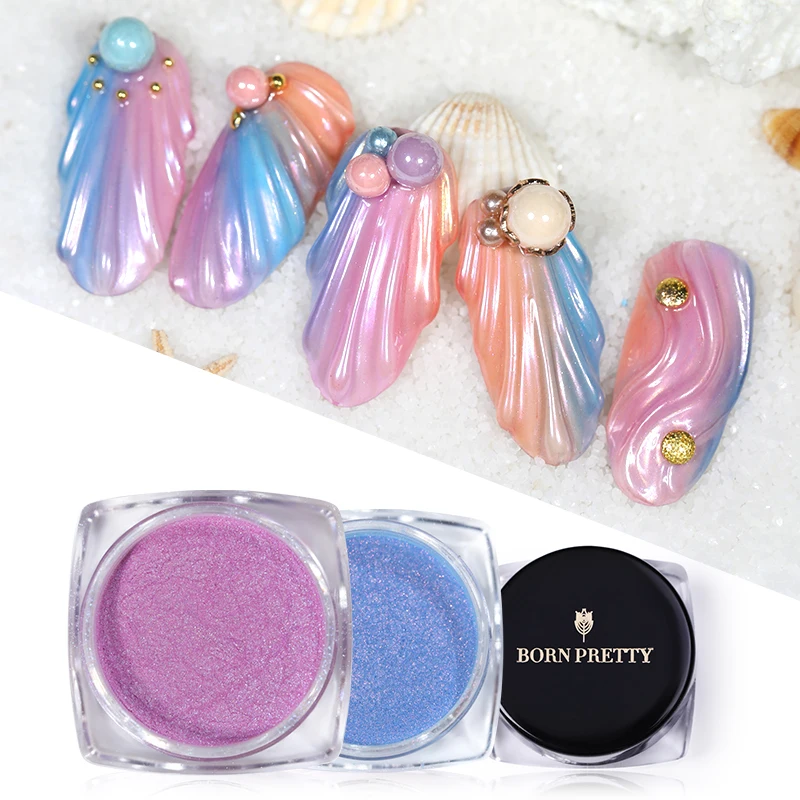 BORN PRETTY 1 г блёстки для ногтей искусство Блеск порошок Шелли Блестящий пигмент порошок пыль дизайн ногтей DIY красота дизайн
