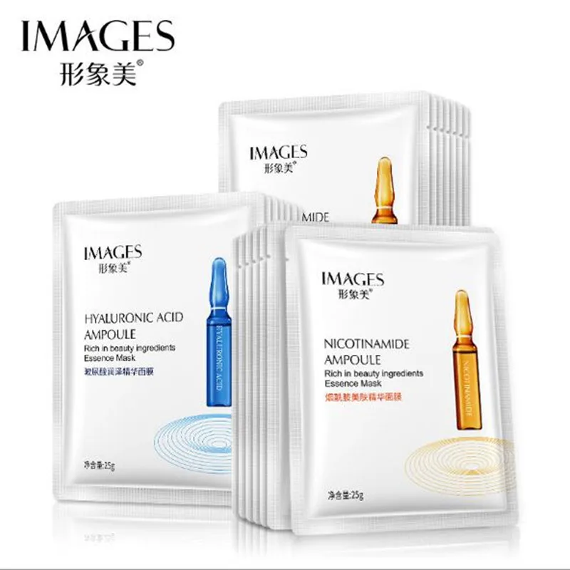 

Face Mask For Face Skin Care Hyaluronic Acid Nicotinamide Facial Mask Moisturizing Whitening Repair Shrink Pores Sheet Masks New
