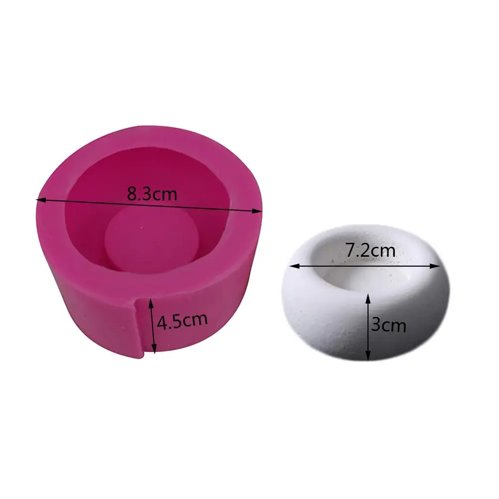 Porte-bougie Rond En Ciment Et Béton, Moule En Silicone, Pot De Fleur