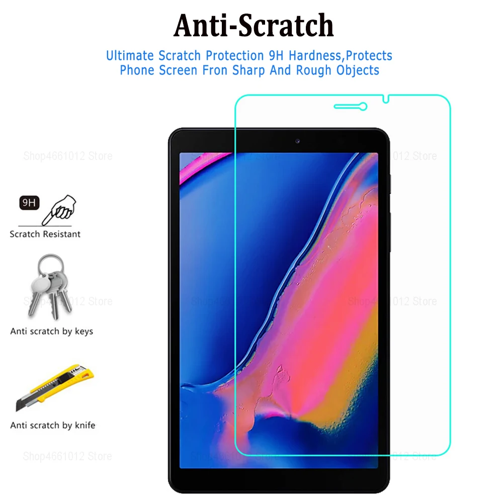 Tempered Glass Screen Protector Film for Samsung Galaxy TAB A 8.0 SM-P200/P205 2019 Tab A with S Pen 8.0'' Tablet Tempered Guard