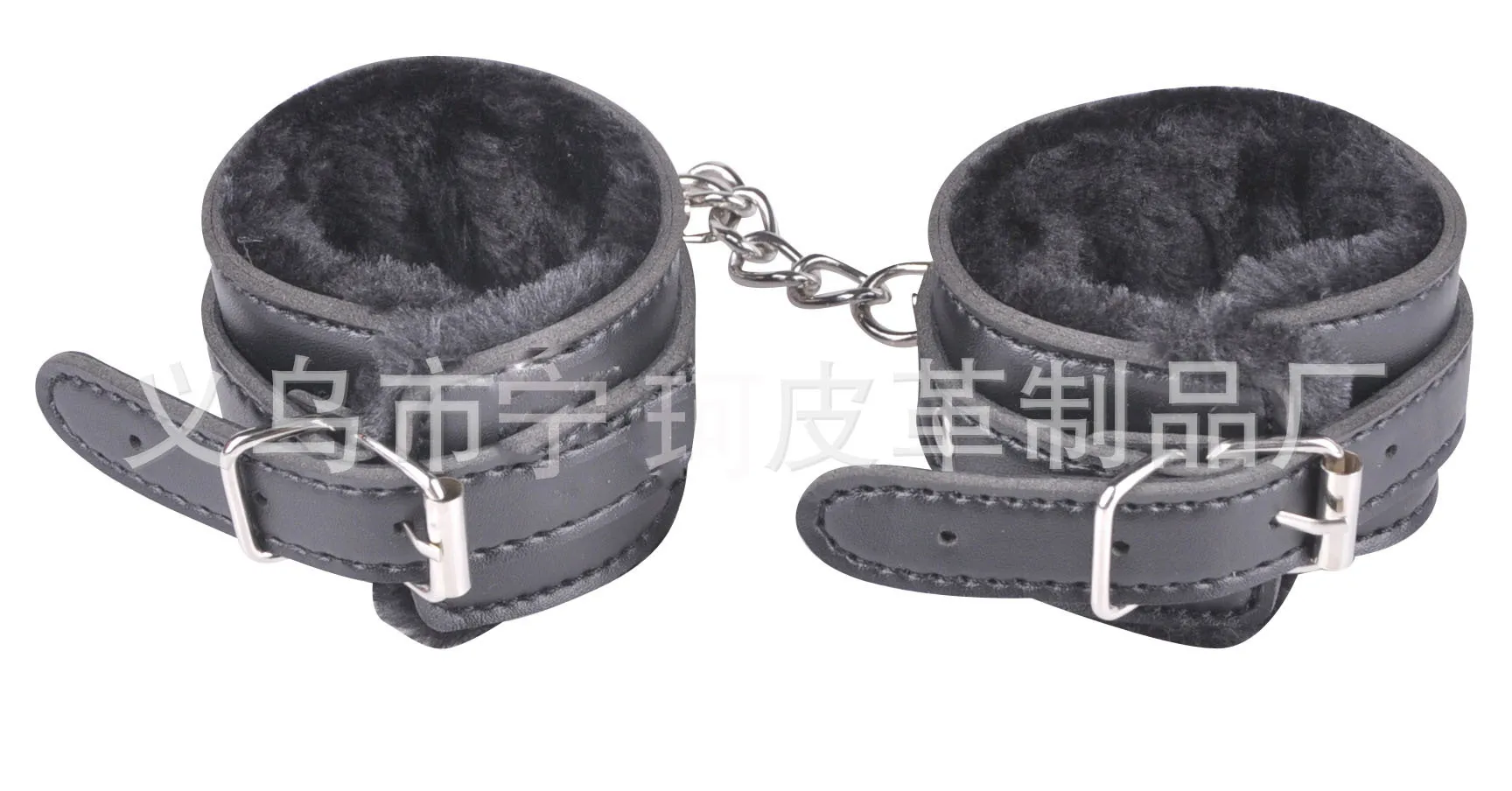 Pink Plush Sexy Leather Handcuffs Footcuff Tool Set-up Game Sex Toy Adult Manufacturers Wholesale