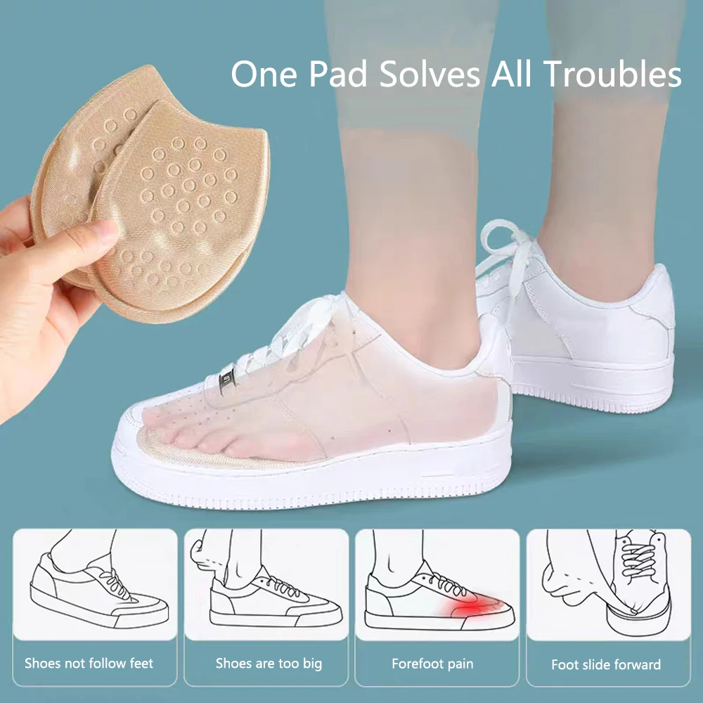 Non-slip Insoles for Women Shoes Size Reducer Filler Forefoot Insert Pain Relief Shoe Pads High Heels Pain Relief Cushion Pad