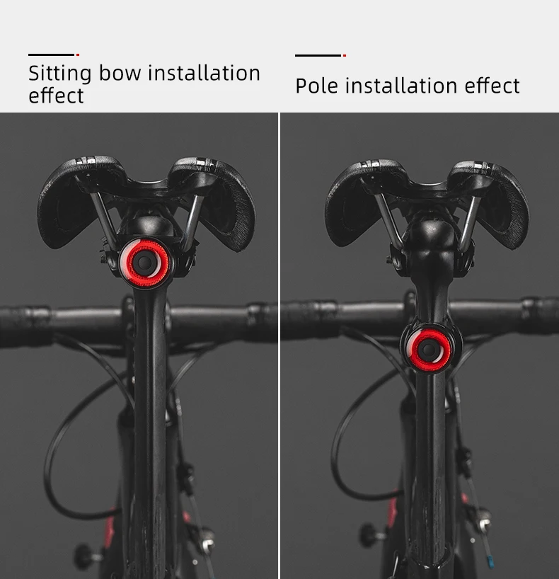 Description Picture 4 of itemROCKBROS Bike Smart Taillight LED Type-C Charging Cycling Saddle Seatpost Rear Light Alloy Waterproof Bicycle Warning Light