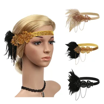 

Headwear Women's Elegant Hat Strap Flower Feather Party Hat Hair Clip Headband Accessory Headwear For Chemo Hairband Women