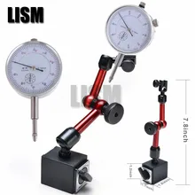 10mm indicador de discagem + mini suporte magnético base titular dial teste comparador para equipamento ferramenta calibre calibração