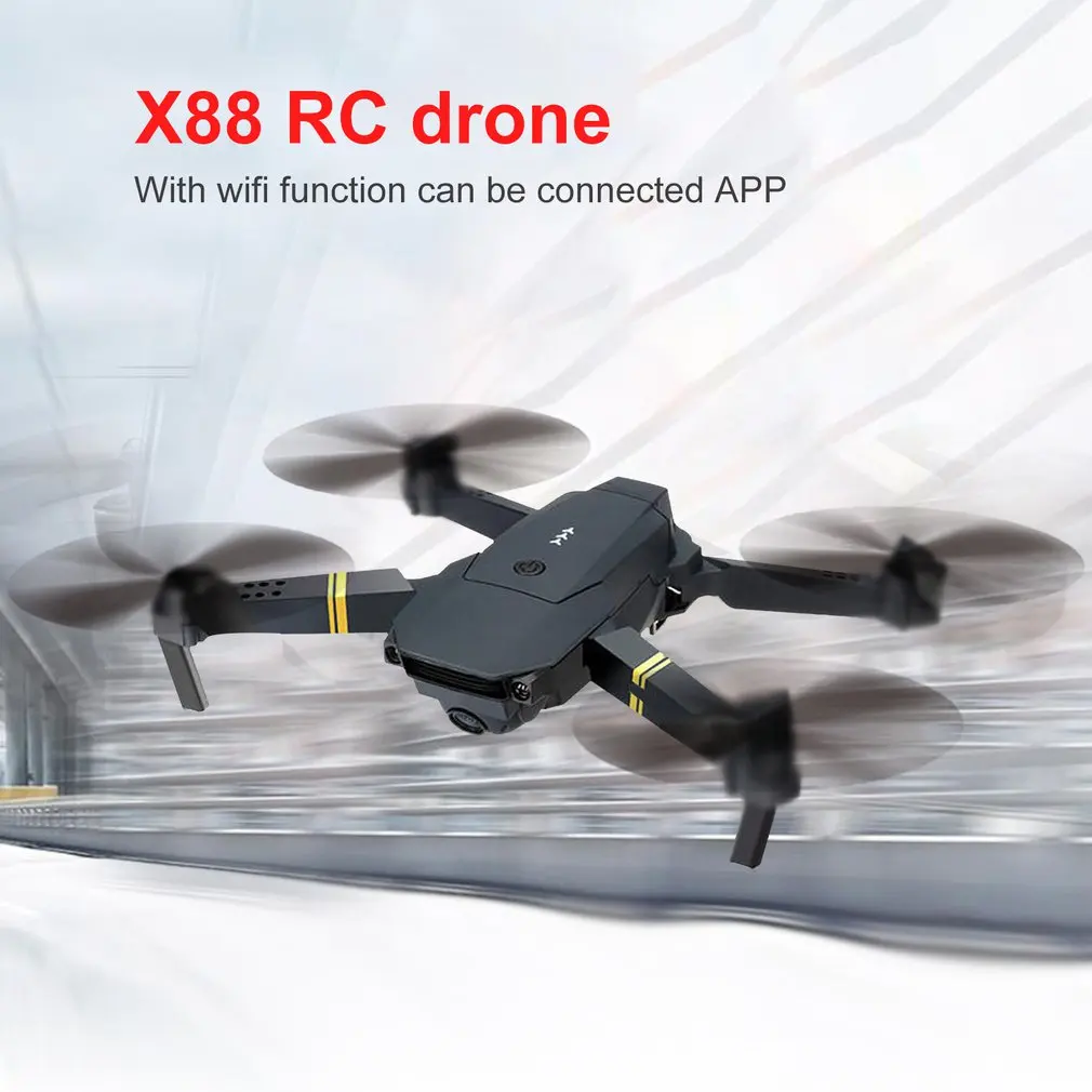 Складной Радиоуправляемый Дрон X88 Wi Fi FPV с HD камерой удержание высоты Безголовый
