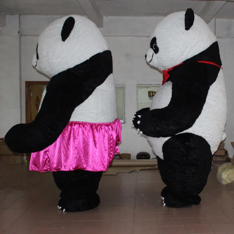 2 м/3M надувной китайский костюм-талисман в виде панды на Хэллоуин, вечерние костюмы для костюмированной вечеринки, платье для игр, рекламный костюм для взрослых, размеры от 1,7 до 1,88 м