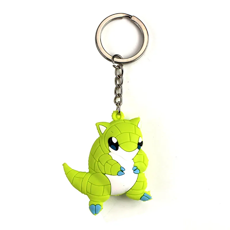 С рисованным аниме брелок для ключей Vulpix Иви Dratini Magikarp Pokemon Go мяут Бульбазавр