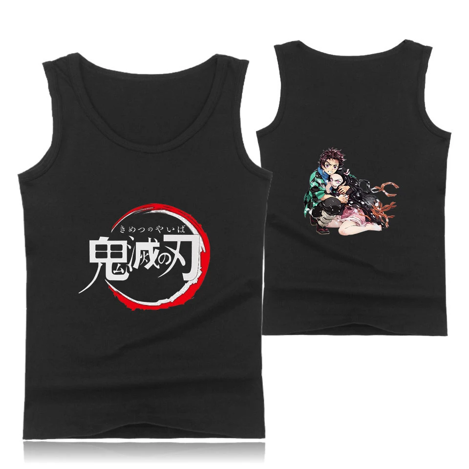 Demon Slayer: Kimetsu no Yaiba Print Tank Tops Men Summer Fashion Casual Popular Soft Sleeveless Vest Hot Sale | Мужская одежда