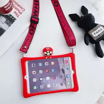 

Case for Ipad Mini 1 2 3 7.9 inch Stand Cover Safe Silicone Shockproof Tablet Case for Ipad Mini 4 Kids Cartoon Fundas+Strap+pen