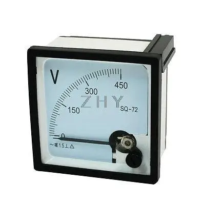 

Class 1.5 AC 0-450V Screw Mounted Voltage Panel Meter Voltmeter SQ-72