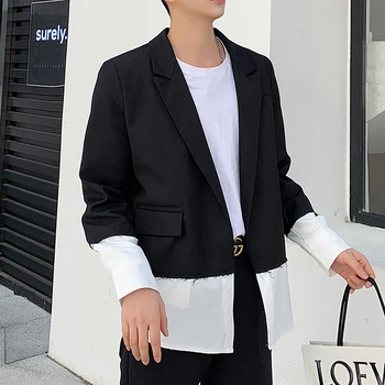 

Spelling Men Blazers Casual Suit Coat Blazer Jacket Male Streetwear Chic Style Fashion Hip Hop Suit Coat Outerwear Blazer Hombre