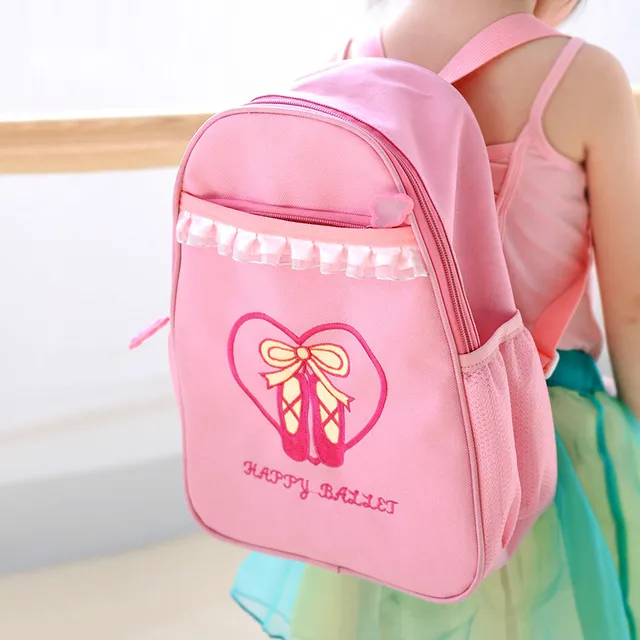 US $8.54 Discount Shoulder Ballet Dance Bags Pink Women Girls Ballet Sports Dance Backpacks Rucksack Embroid