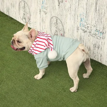 

Puppy Dogs Clothes Pet 2-legged Winter Coat Vans Costume Fleeced Warm Soft Jacket Accessories Striped Hooded XS-XXXL