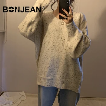 

Oversized Sweater Women Pullover Korean Style Long Sleeve Jumpers Ladies V Neck Casual Knitted Sweater Woman Winter Clothes Z624