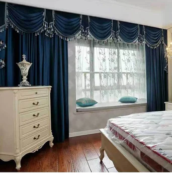 

High Shading Luxury Velvet Blackout Windows Curtain Drape Panel For Living Room Bedroom Interior Home Decoration Solid Color