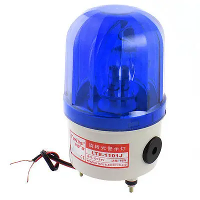 

DC 24V Blue LED Industrial Signal Rotating Light Tower Lamp with Buzzer Siren