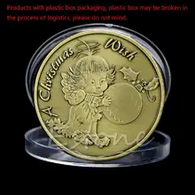 Coin Angel Tree Ornament Happy Holidays Antique Bronze Collection Christmas Wish Coin Angel Tree Ornament Happy Holidays Antique Bronze Collection Christmas Wish