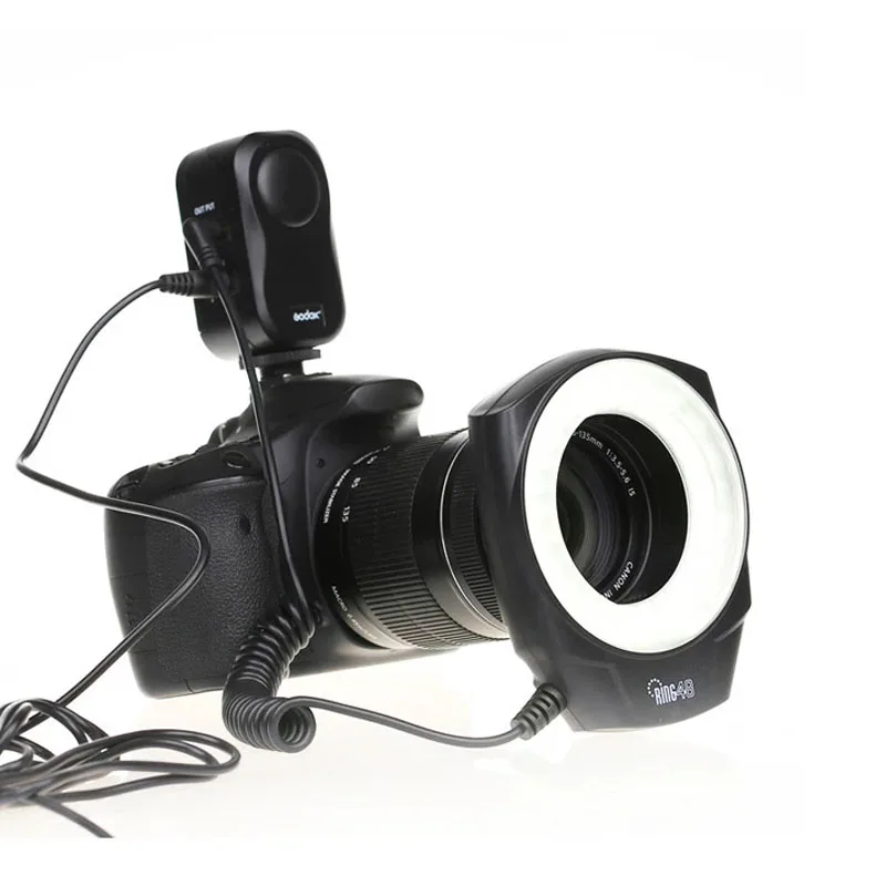 Godox кольцо 48 LED макро вспышка светильник для Canon Nikon Sony Pentax Цифровые камеры с шесть