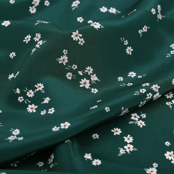 

pure silk fabric 114cm wide 16MM Fresh Floret 16 Newcomb Printing Real Dress Latest Fashion Cloth Mulberry
