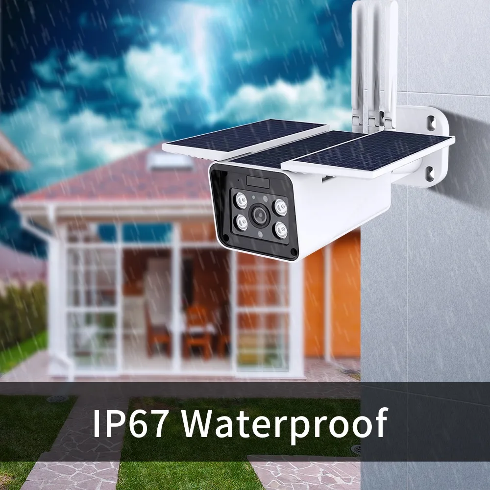 A-ZONE Wifi Солнечная камера 1080P уличная Солнечная IP камера безопасности IP67 водонепроницаемая ИК камера ночного видения PIR CCTV камера наблюдения