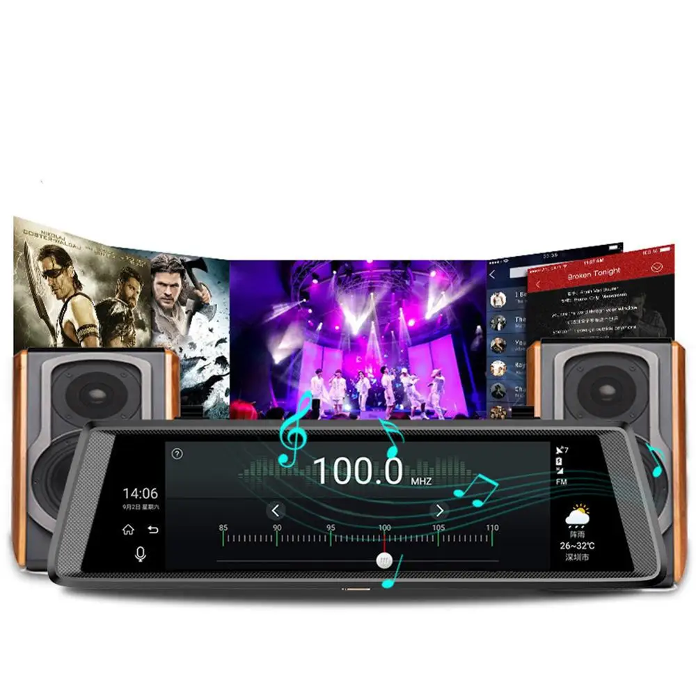 Видеорегистратор V6 FHD 1920X1080 3g Android, зеркальный видеорегистратор 10 дюймов, gps, автомобильный видеорегистратор ADAS, двойная камера, WiFi, DVR, контроль, 24 часа, видеорегистратор для парка
