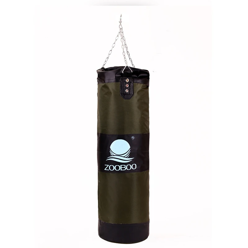 Zooboo боксерская сумка тренировочный фитнес полый Пробивной мешок с песком боец MMA крючок висячая сумка спортивный песочный удар A - Цвет: Army green-70cm