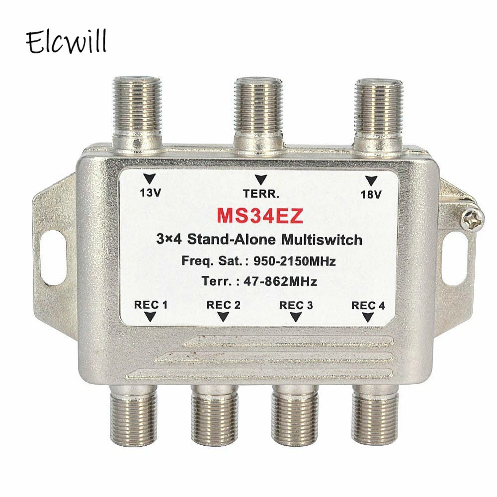 3 In 4 Out 3x4 Satellite Multiswitch Splitter Fta Tv Lnb Switch Cascade Satellite Satellite Tv