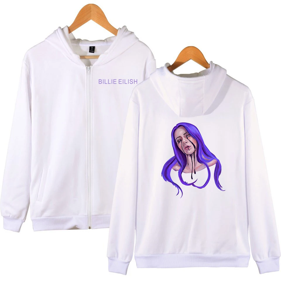 Kpop Singers куртка Billie Eilish пальто на молнии Толстовка мужская хип хоп Супер пуловер со звездами Повседневная Толстовка Осенняя уличная одежда