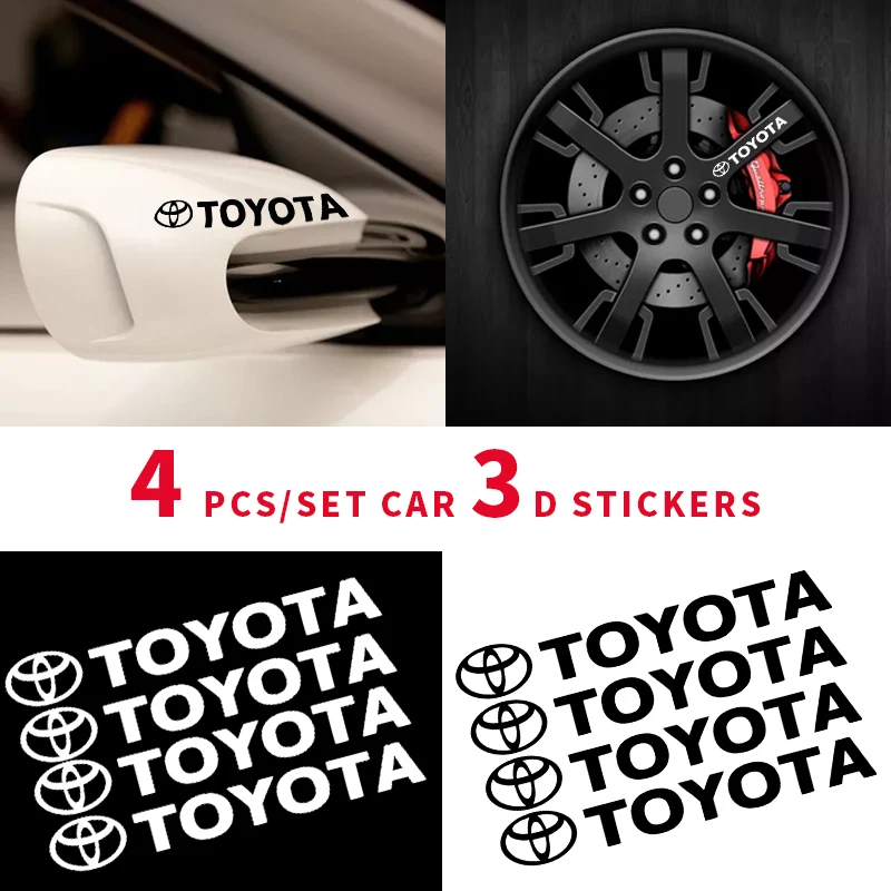 

4pcs Car Handle Decorative Stickers For Toyotas Corolla Yaris Rav4 Avensis Auris Camry C-hr 86 Prius Car Accessories Auto Goods