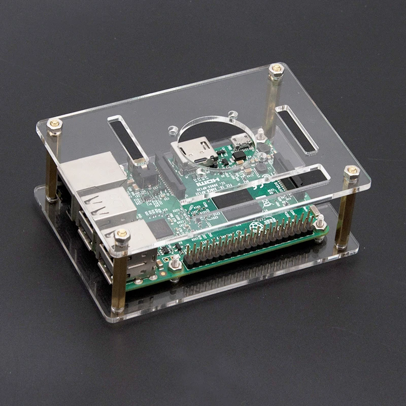 Акриловый прозрачный чехол Hi Q для Raspberry Pi 4 корпус (без платы Pi)|Интегральные