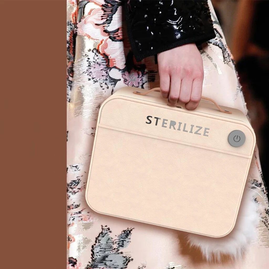 2in1 UVC LED Sanitizing Bag UV light Cleaner Sterilizer One-key Open Box  Nail Toold UV Disinfection Box 