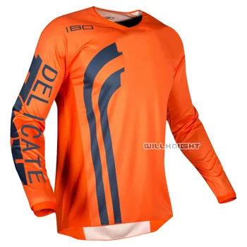 

NEW Orange Delicate Fox 180 Cota Racing Jersey Mountain Bicycle Offroad Motocross Motorbike Dirt MX ATV UTV Long Sleeve