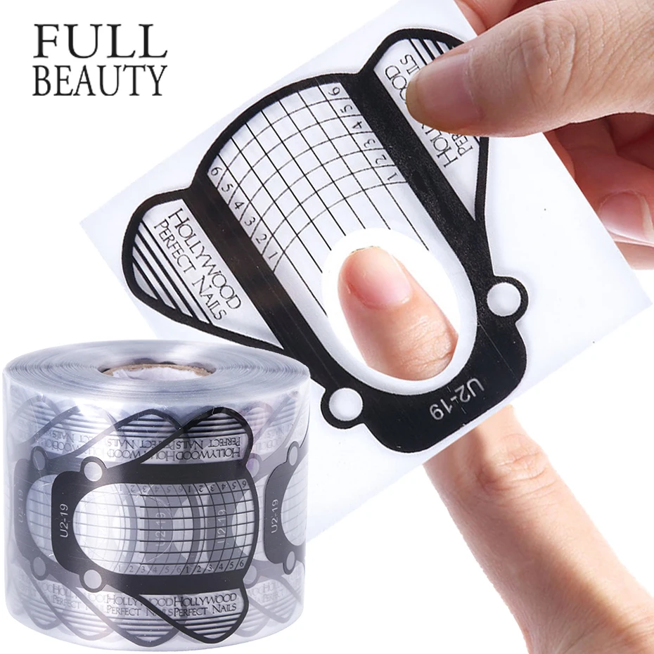 

500pcs Nails Form Professional French Acrylic Builder Gel For Nail Extensions Top Molds For Nails Shape Guide Manicure CH#941-24