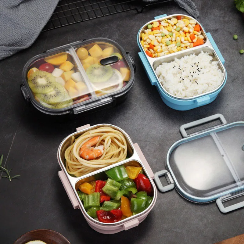 

Household Japanese-style Stainless Steel Lunch Box Compartment Sealed Bento Box Insulated Lunch Box For Home Students Adults