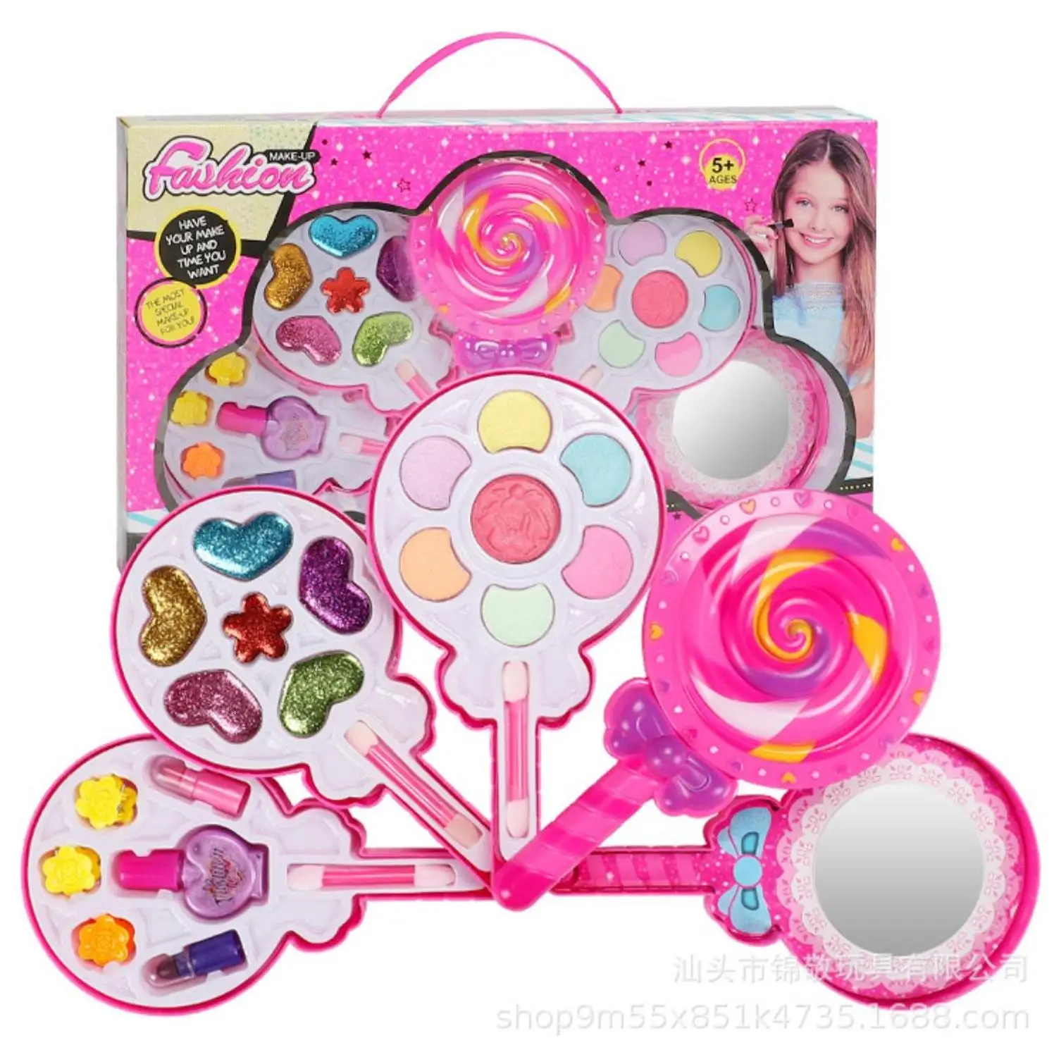 

Kids comestic toys makeup toys for girls with lipstick nail blusher eye shadow Makeup Toys Water-soluble Girls Make Up Set